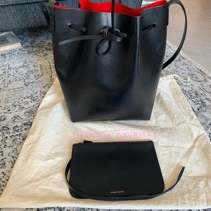 Mansur Gavriel Large Bucket Bag - Red/Flamma